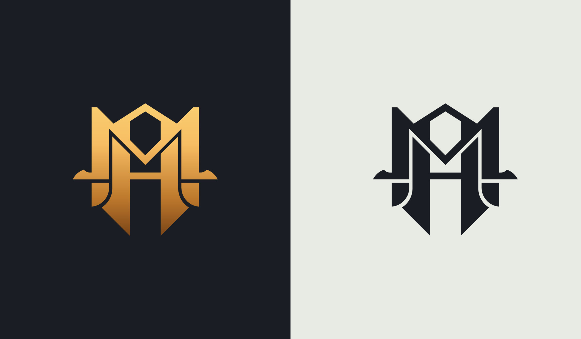 Initial MA AM M A Monogram Logo Template. Initial Based Letter Icon