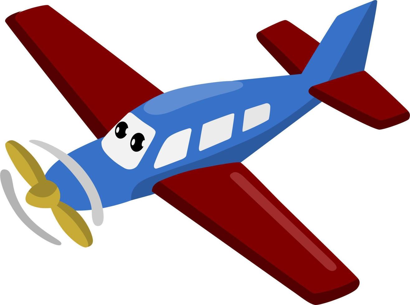 avión vectorial con cara vector