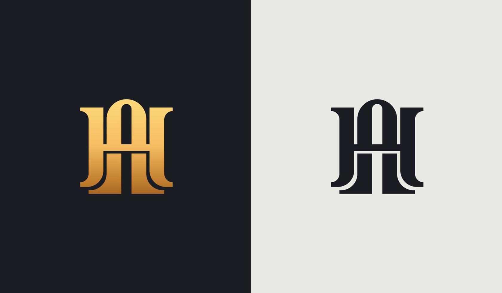 Initial HA AH H A Monogram Logo Template. Initial Based Letter Icon Logo vector