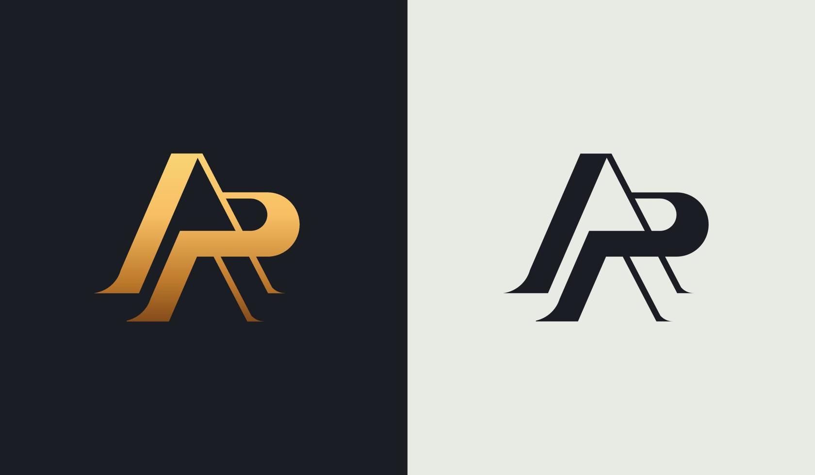 Initial AR RA A R Monogram Logo Template. Initial Based Letter Icon Logo vector