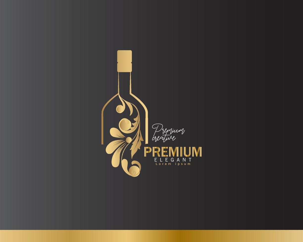 Wine logo luxury vector
