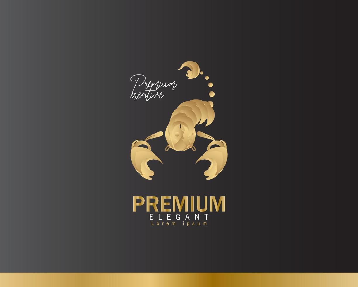 Scorpion logo line art vector symbol animal ,minimal poison Scorpio design vector in trendy linear hipster outline logo