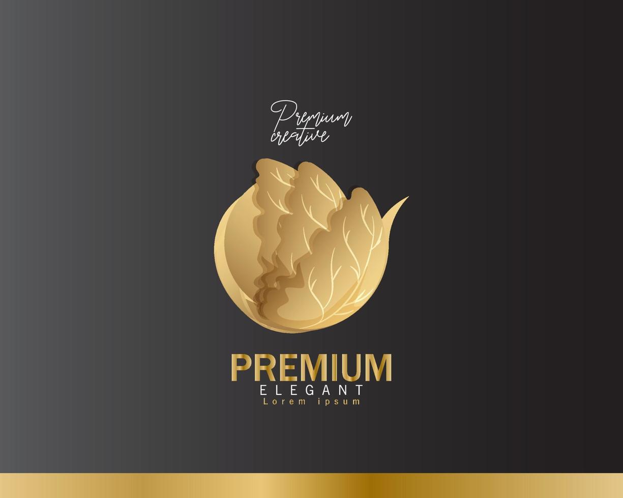 Cabbage logo luxury vector