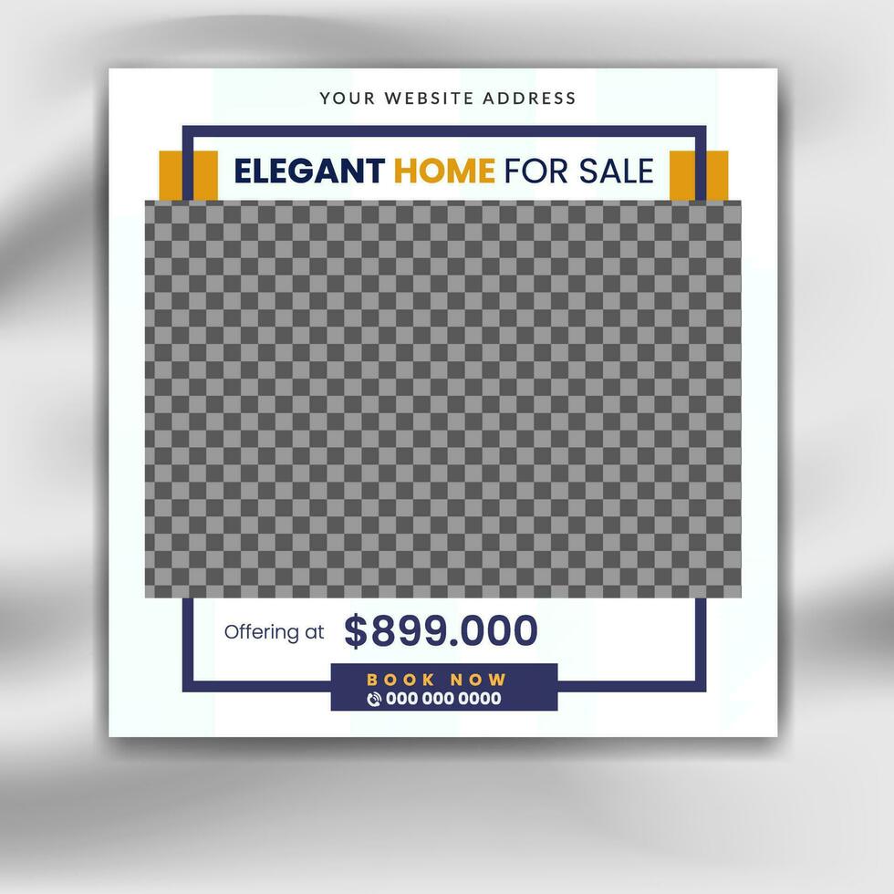 Real estate modern social media post, social media banner and web banner design vector