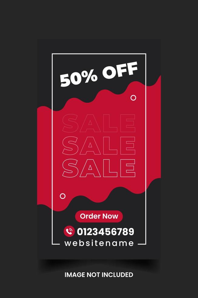 Black Friday Sale Banner Social Media Story Design vector