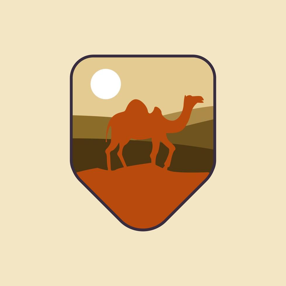ilustración de vector de diseño de logotipo de camello para emblema, símbolo, signo o etc.