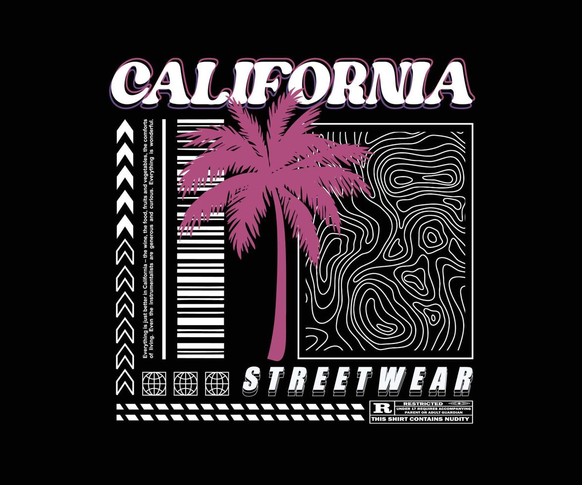 california t shirt design, vector graphic, typographic poster or t shirts streetwear and Urban style