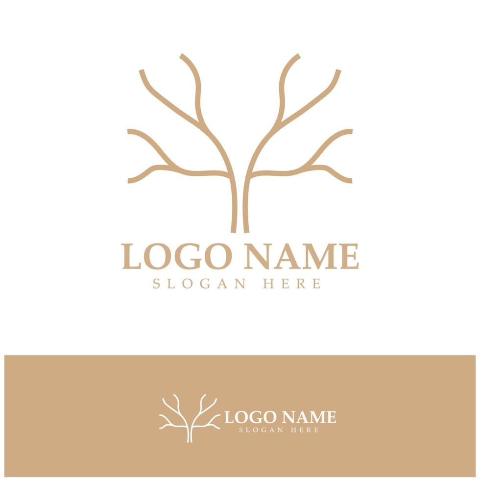 Abstract tree logo for forest and park nature.with a combination of .vector line elements for business designs, agriculture, ecological concepts, greenery and natural beauty. vector