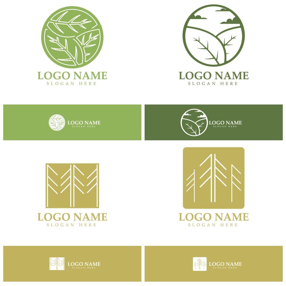 Abstract tree logo for forest and park nature.with a combination of .vector line elements for business designs, agriculture, ecological concepts, greenery and natural beauty. vector