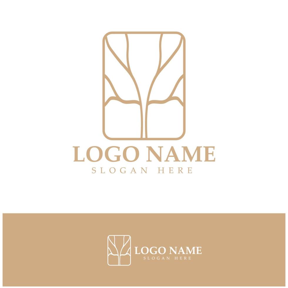 Abstract tree logo for forest and park nature.with a combination of .vector line elements for business designs, agriculture, ecological concepts, greenery and natural beauty. vector