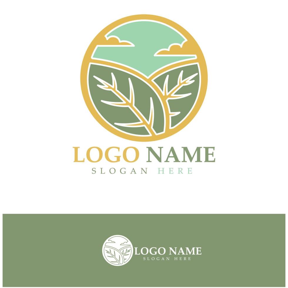 Abstract tree logo for forest and park nature.with a combination of .vector line elements for business designs, agriculture, ecological concepts, greenery and natural beauty. vector