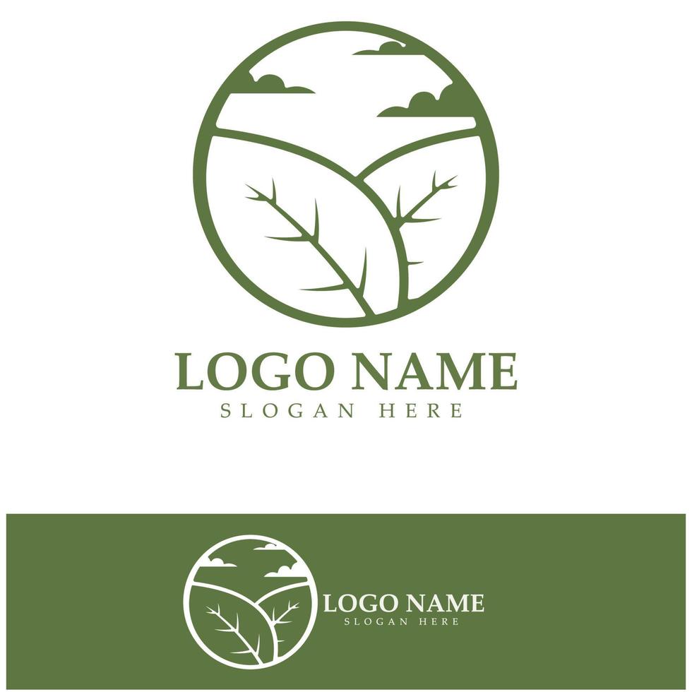 Abstract tree logo for forest and park nature.with a combination of .vector line elements for business designs, agriculture, ecological concepts, greenery and natural beauty. vector