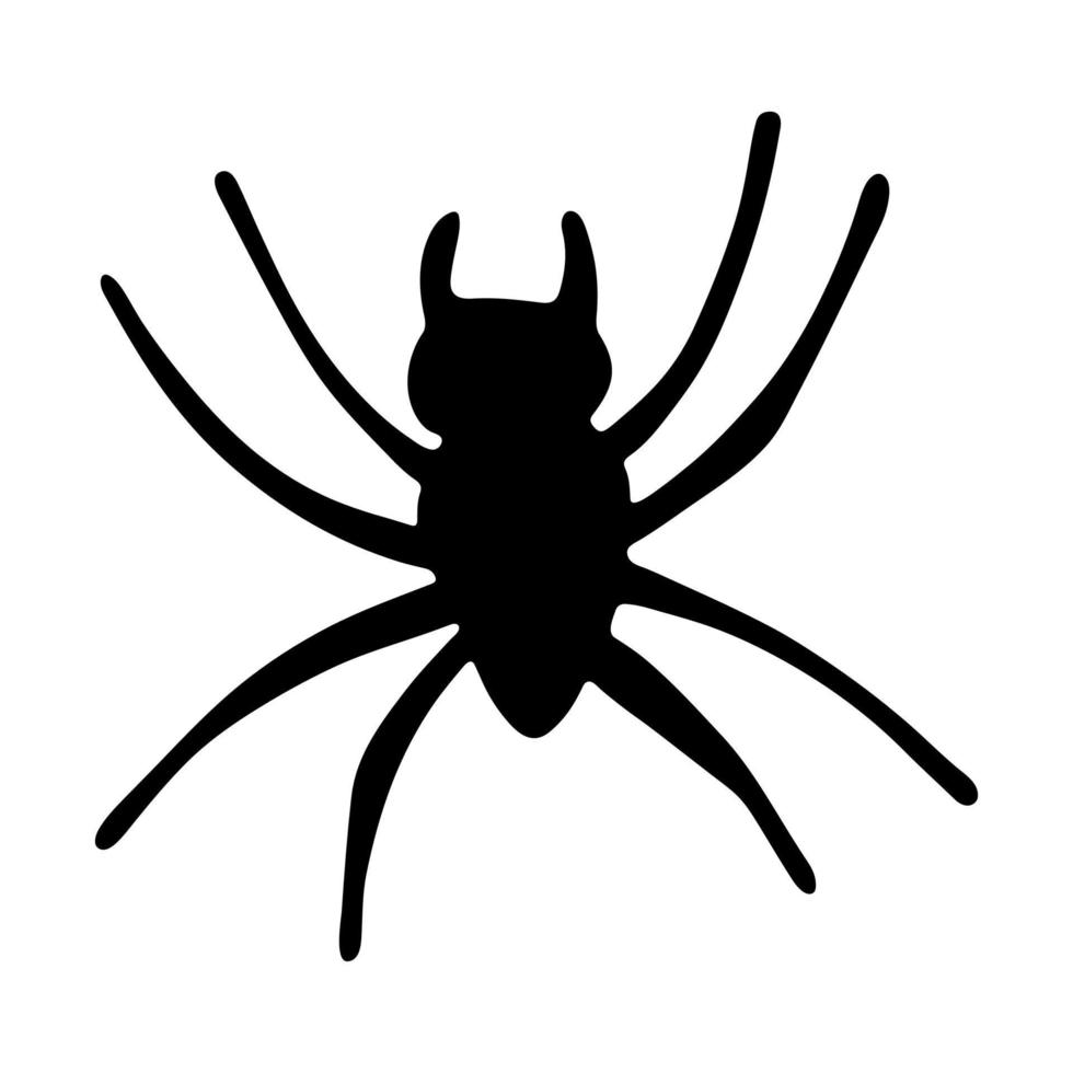 Simple hand drawn spider clipart. Halloween doodle for print, web, design, decor, logo vector