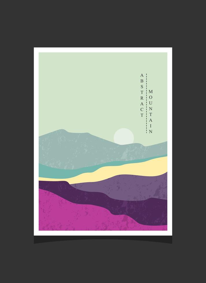 Abstract mountain painting, Abstract background, Premium Vector