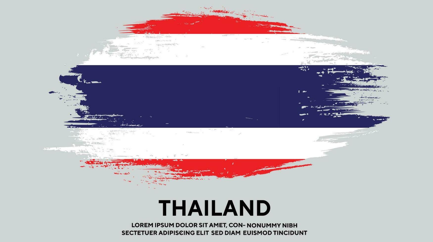 Grunge texture Thailand flag design vector