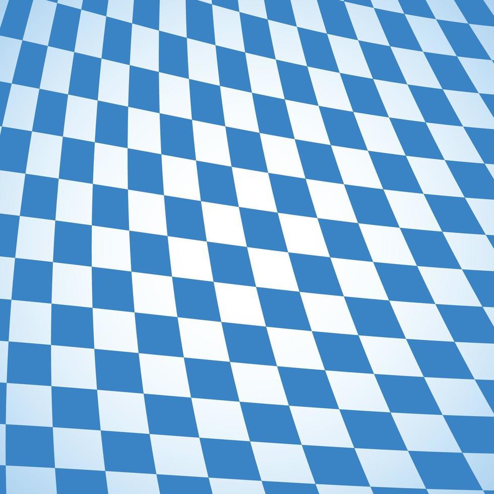 marco de fondo de oktoberfest con papel azul blanco bávaro, pancarta. fondo del festival de octubre, lugar de texto, espacio de copia. Mantel de tela con la bandera del estado de Baviera. corredor de papel de tela oktoberfest vector