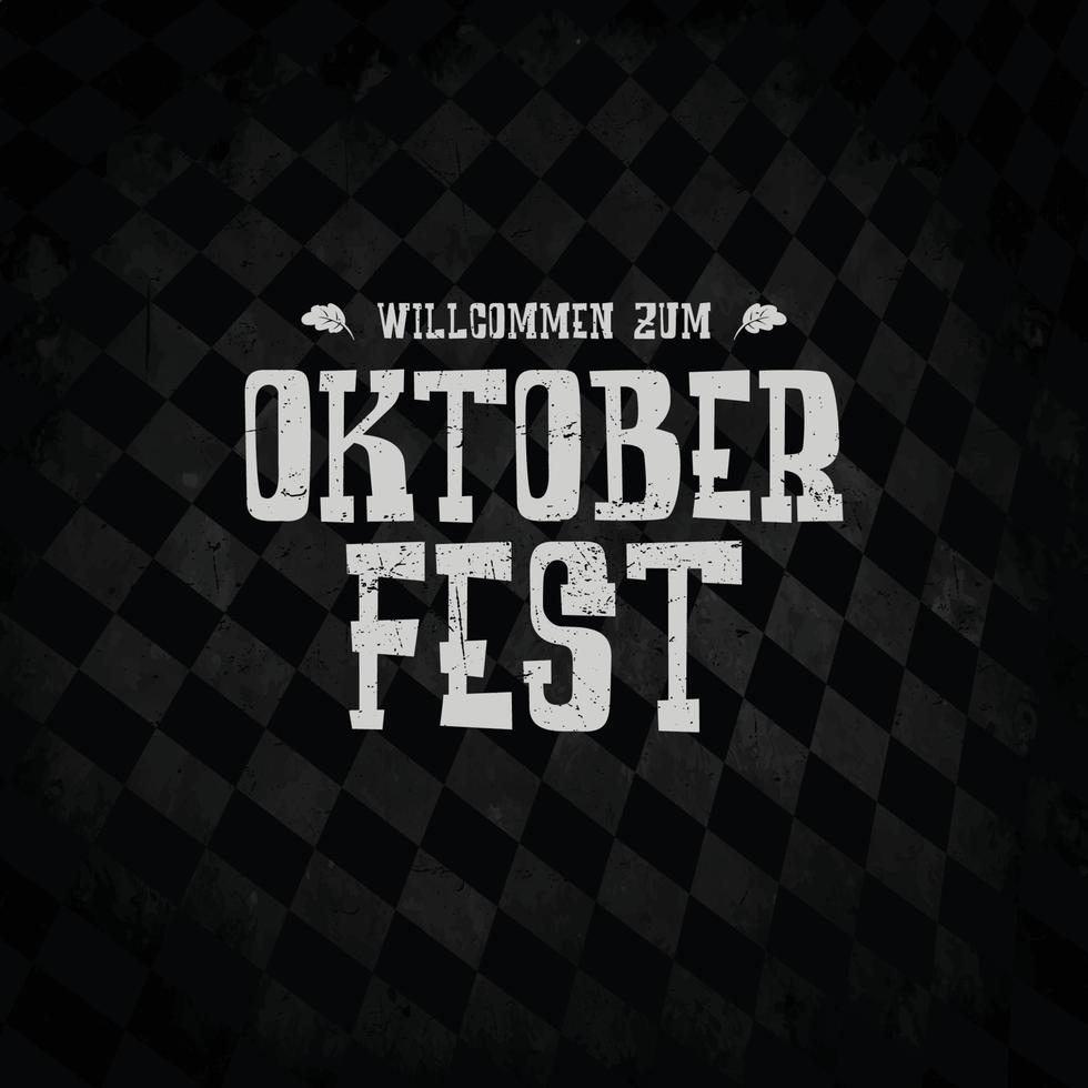 Oktoberfest handwritten typography header for signboard, greeting, invitation poster and card. Beer festival celebrated in October in Germany. Big folk festivities in Bavaria. vector