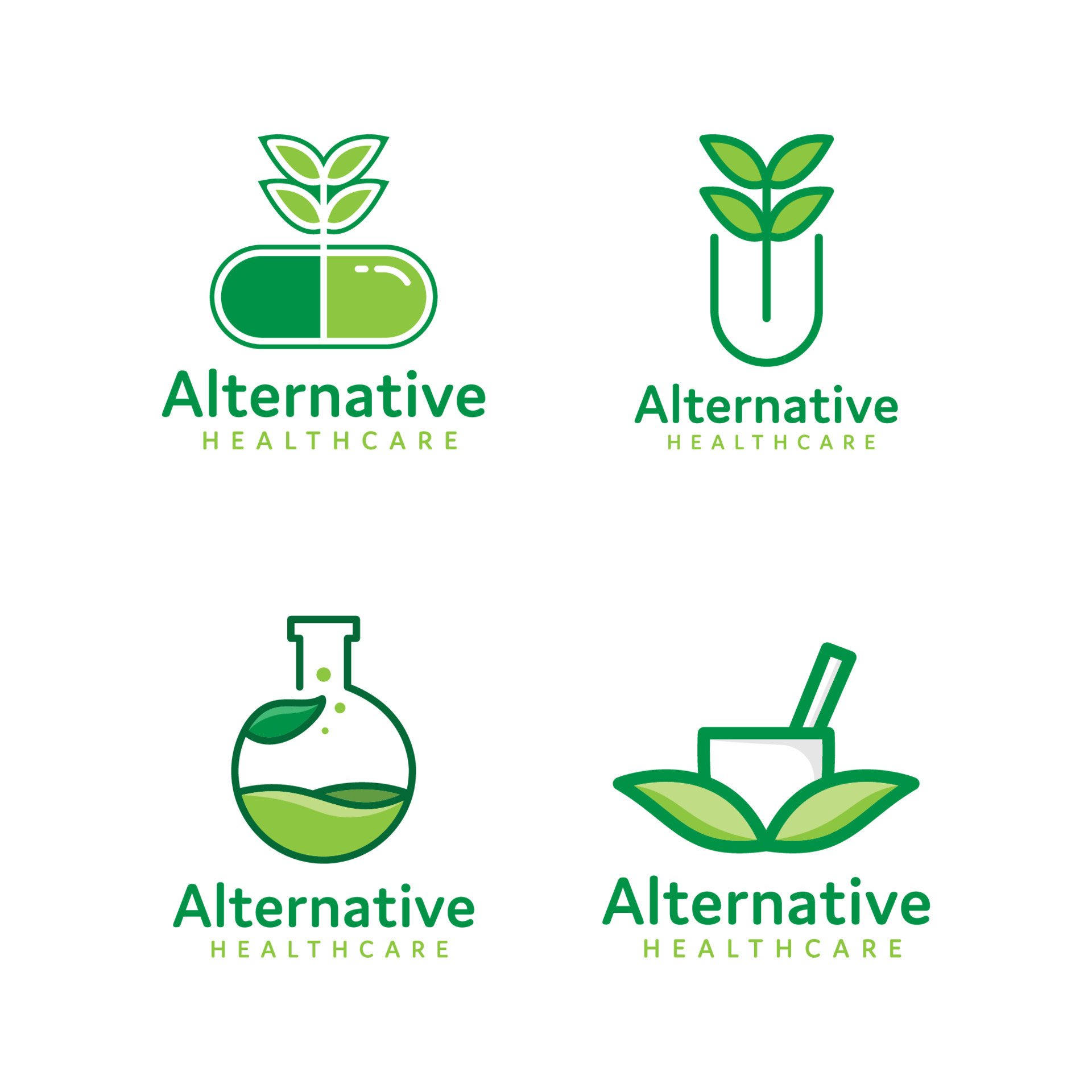 alternative medicine logo collection 11817254 Vector Art at Vecteezy