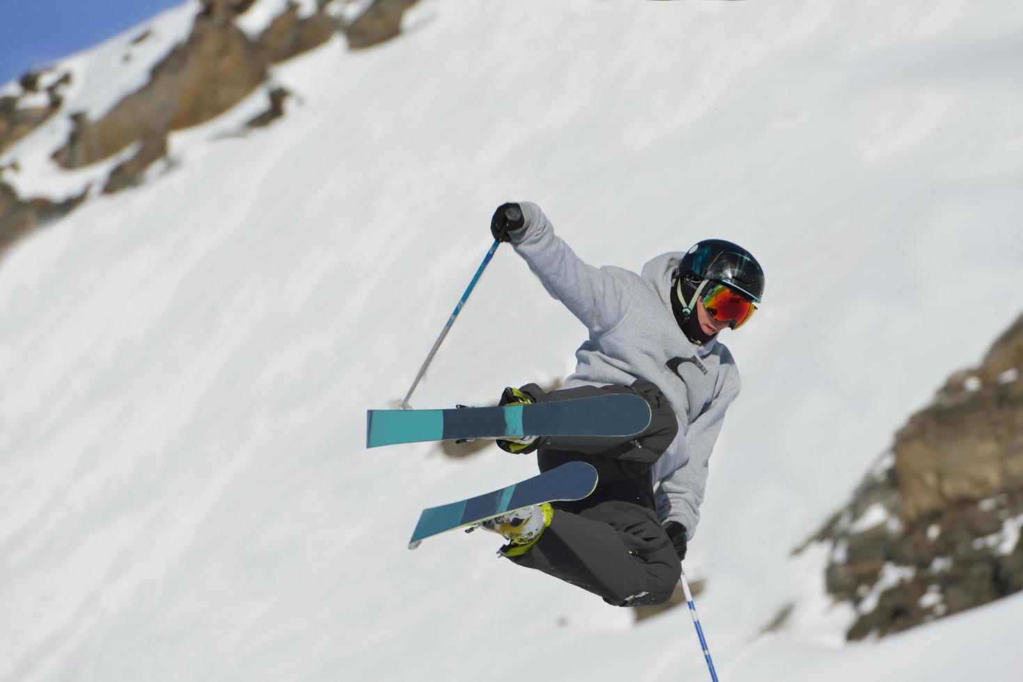 Skier portrait view photo