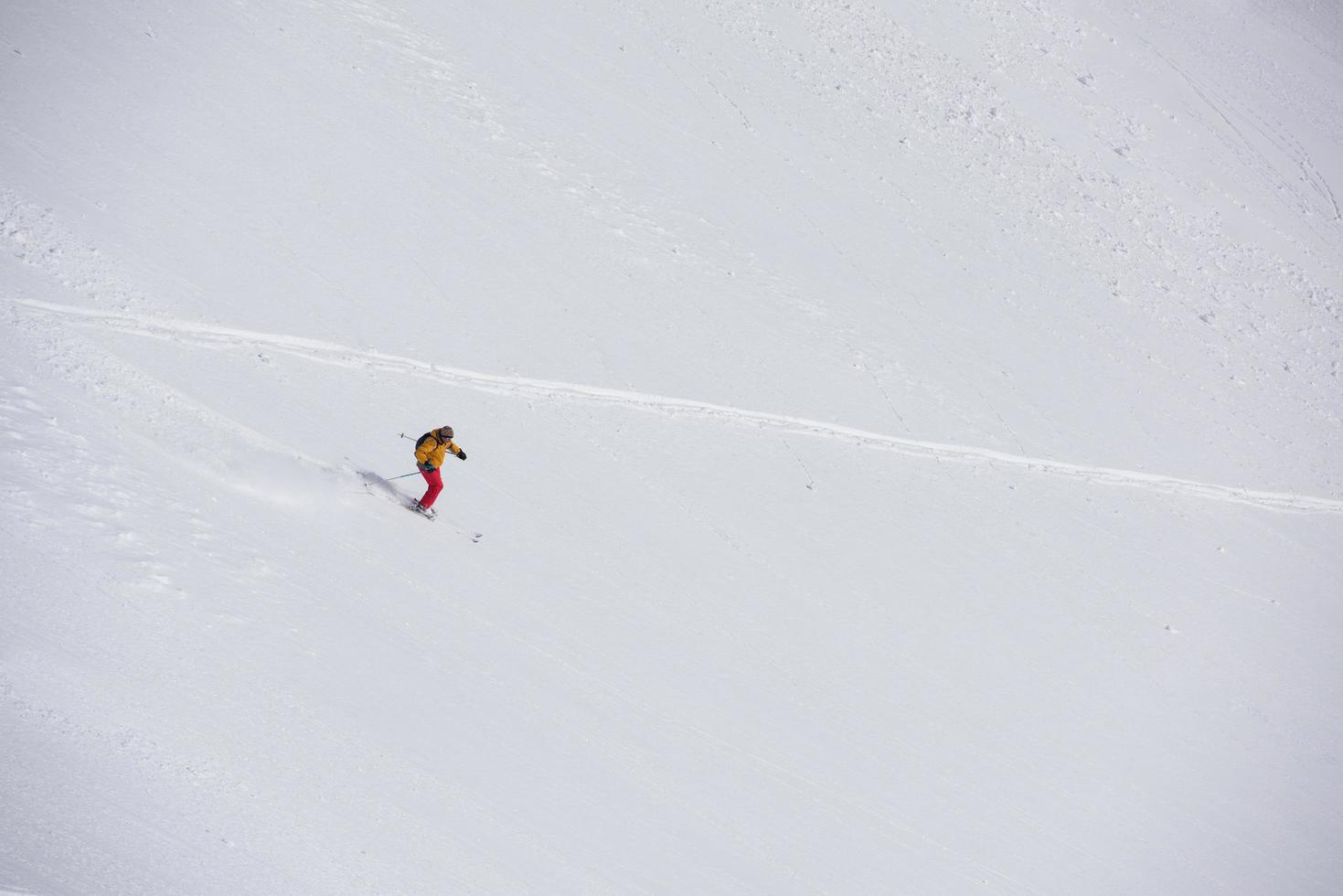 Skier portrait view photo