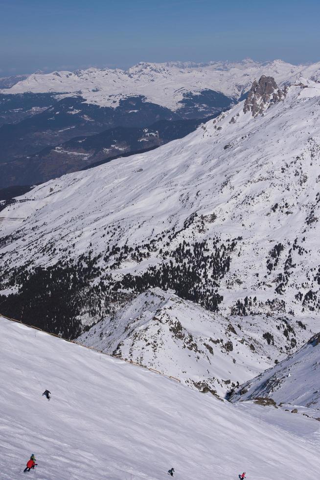 beautiful landscape of mountain on winter photo