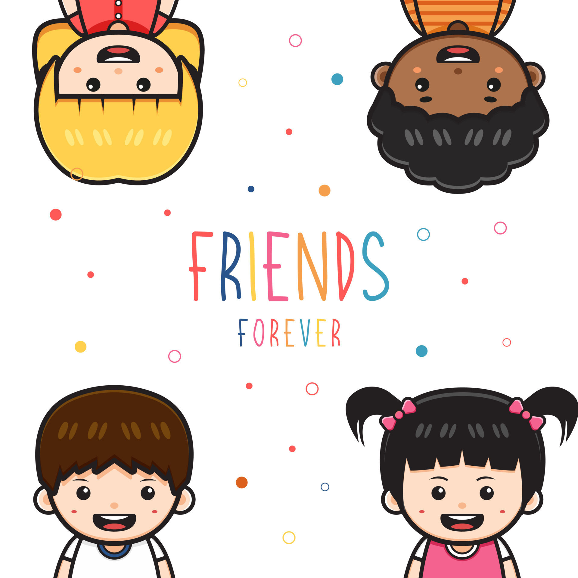 Download Three Fabulous Cartoon Best Friends Wallpaper | Wallpapers.com