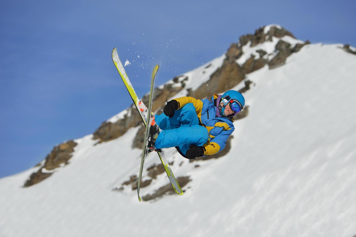 Skier portrait view photo