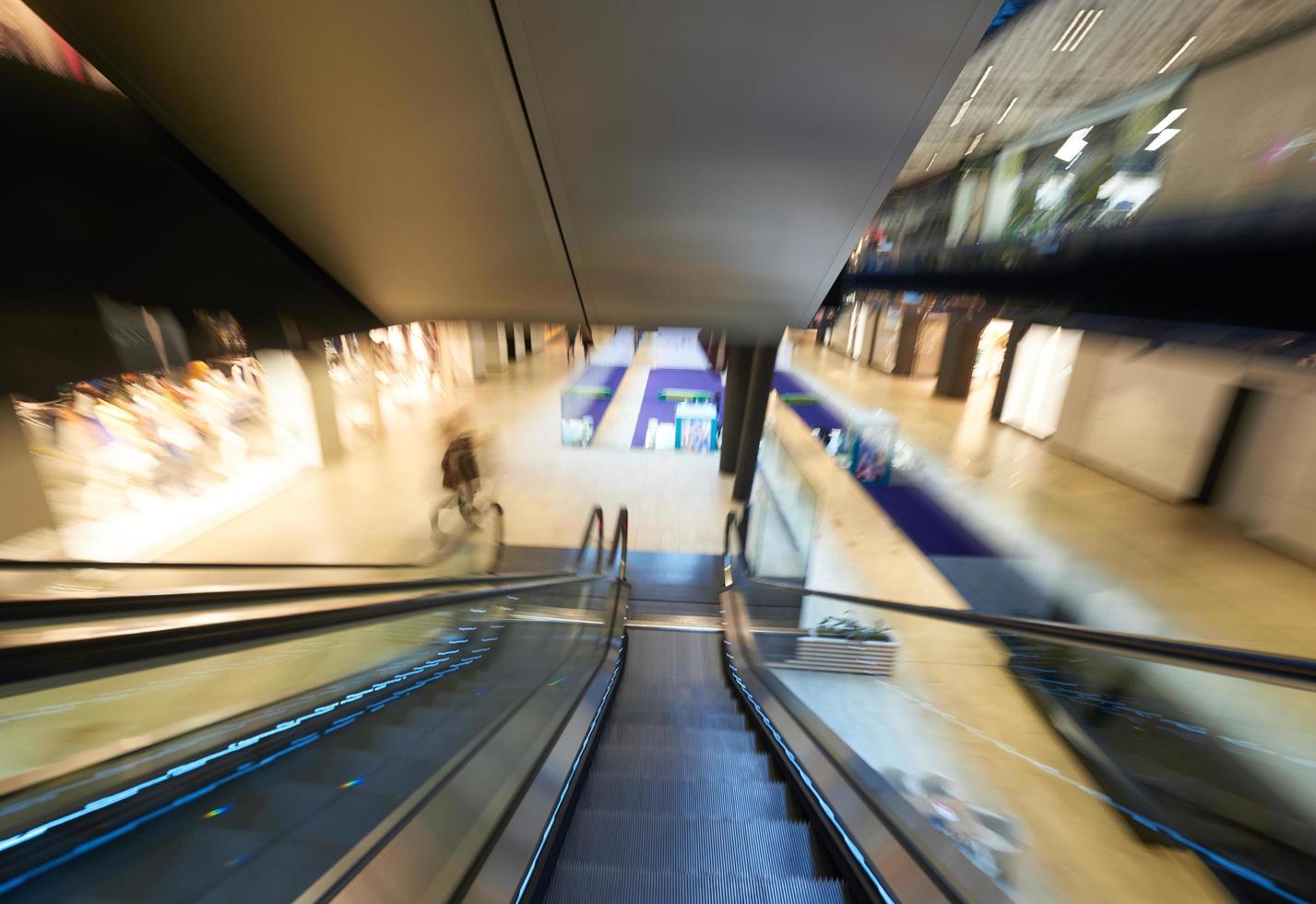 Shopping mall  escalators photo