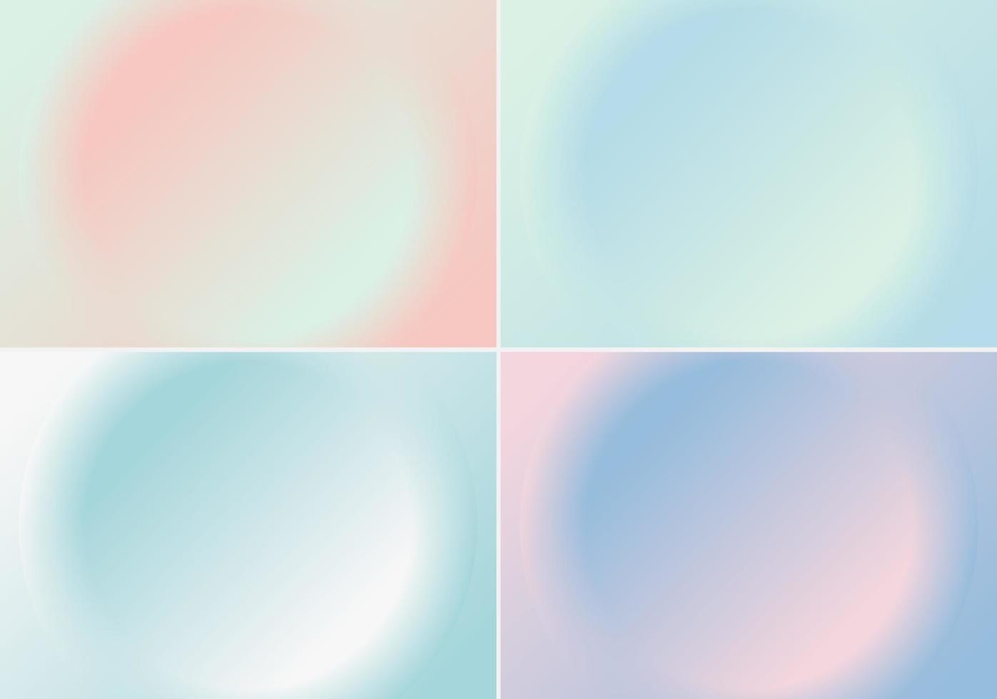 Set of pastel colors circles embossed shapes minimal background and texture vector