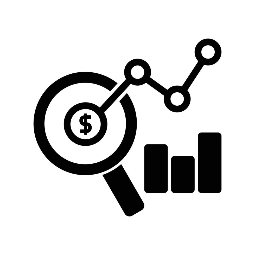 Black increase icon that is suitable for your financial business
