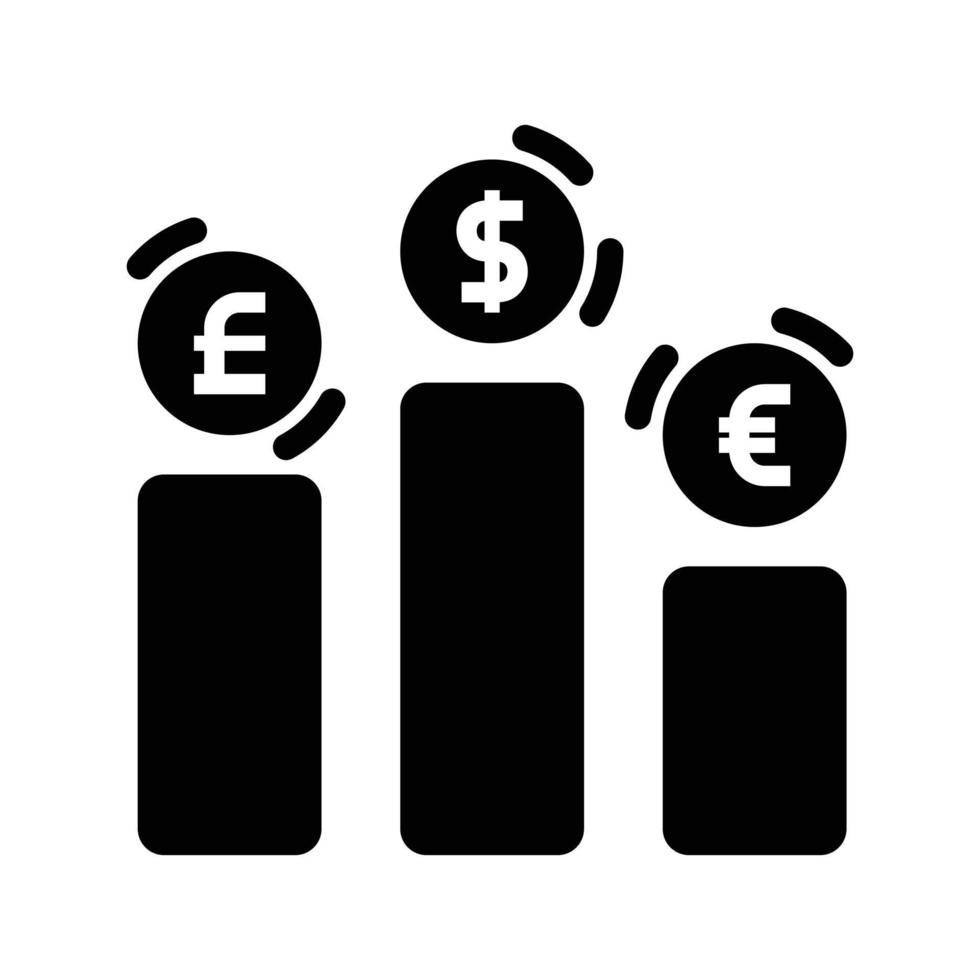 Black exchange rate icon that is suitable for your financial business vector