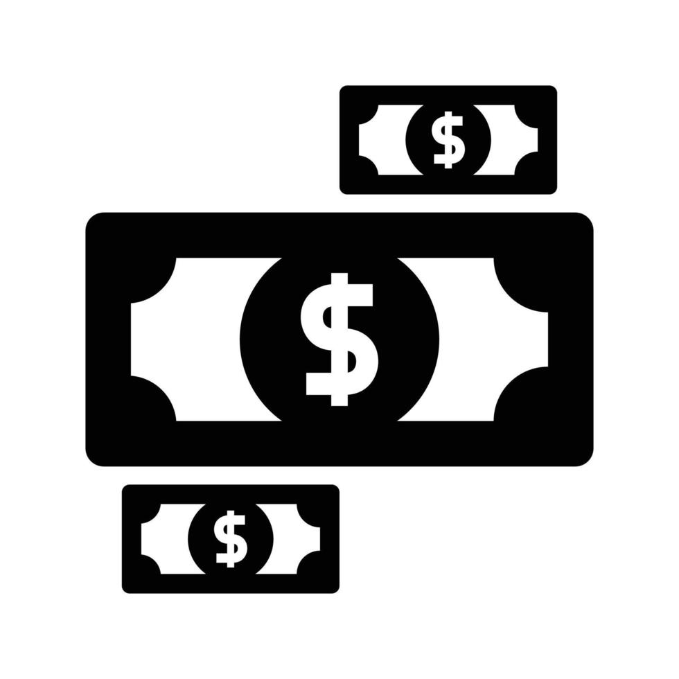 Black dollar icon that is suitable for your financial business vector