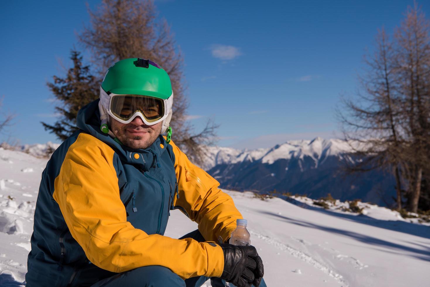 snowboarder portrait view photo