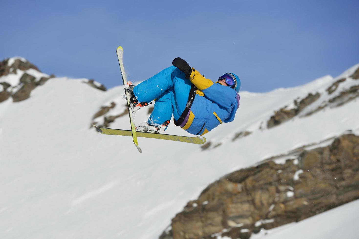 Skier portrait view photo