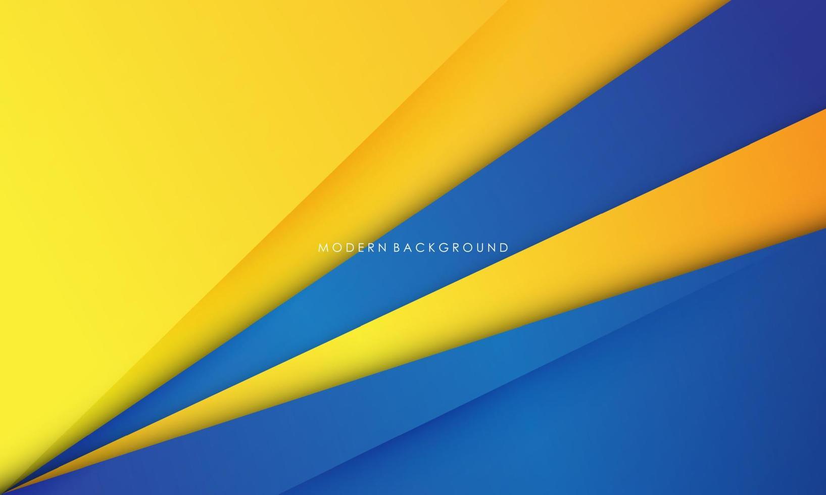 fondo abstracto moderno color azul y amarillo vector