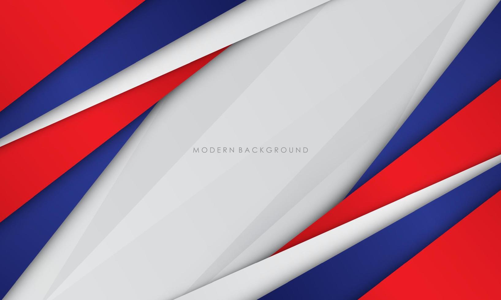 Modern abstract background blue and red with white colorful vector