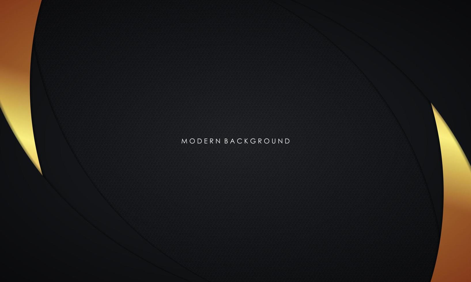 Modern abstract background black dop with golden color luxury vector