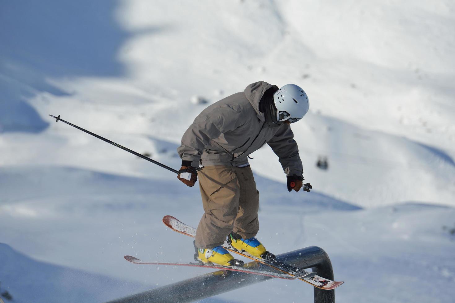 Skier portrait view photo