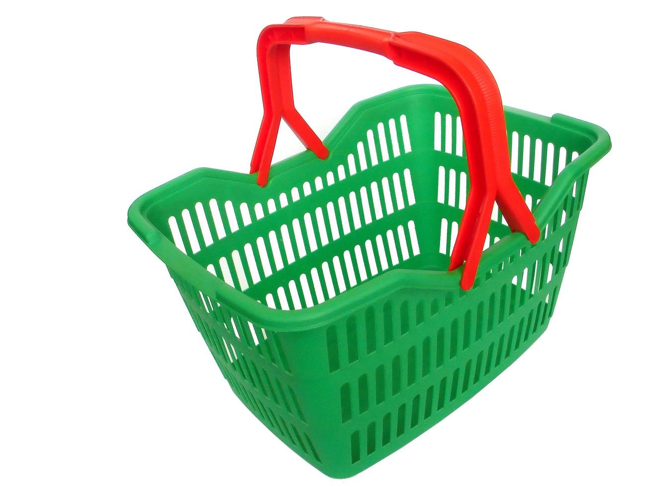 shopping cart on white photo