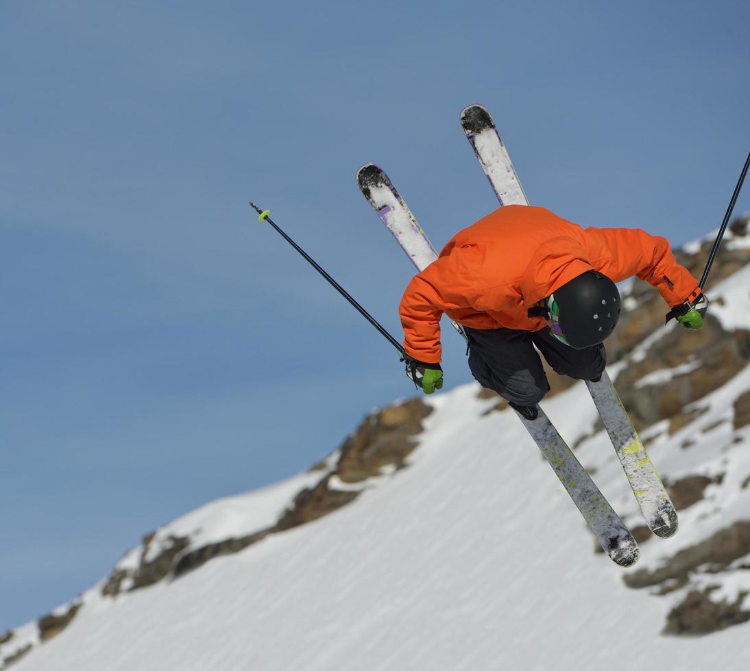 Skier portrait view photo