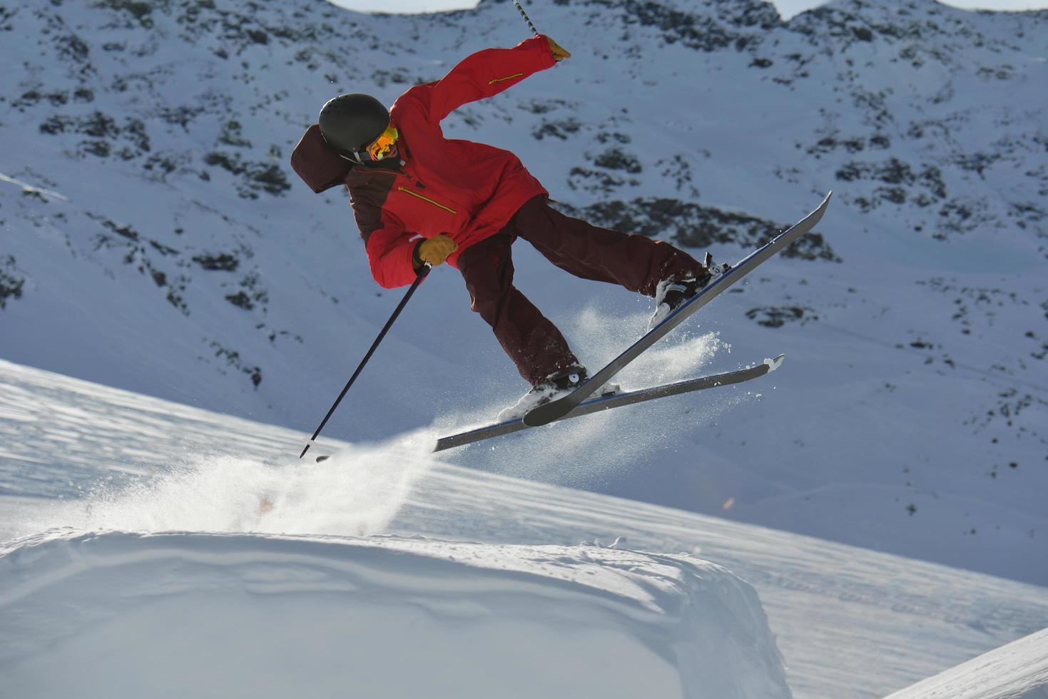 Skier portrait view photo