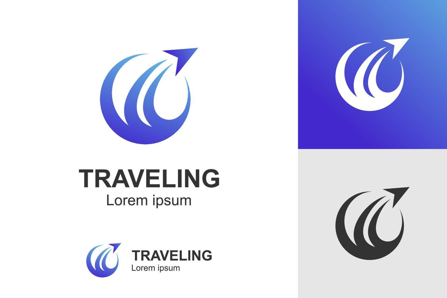 modern color agency travel check business logo. transport, logistics delivery logo design vector