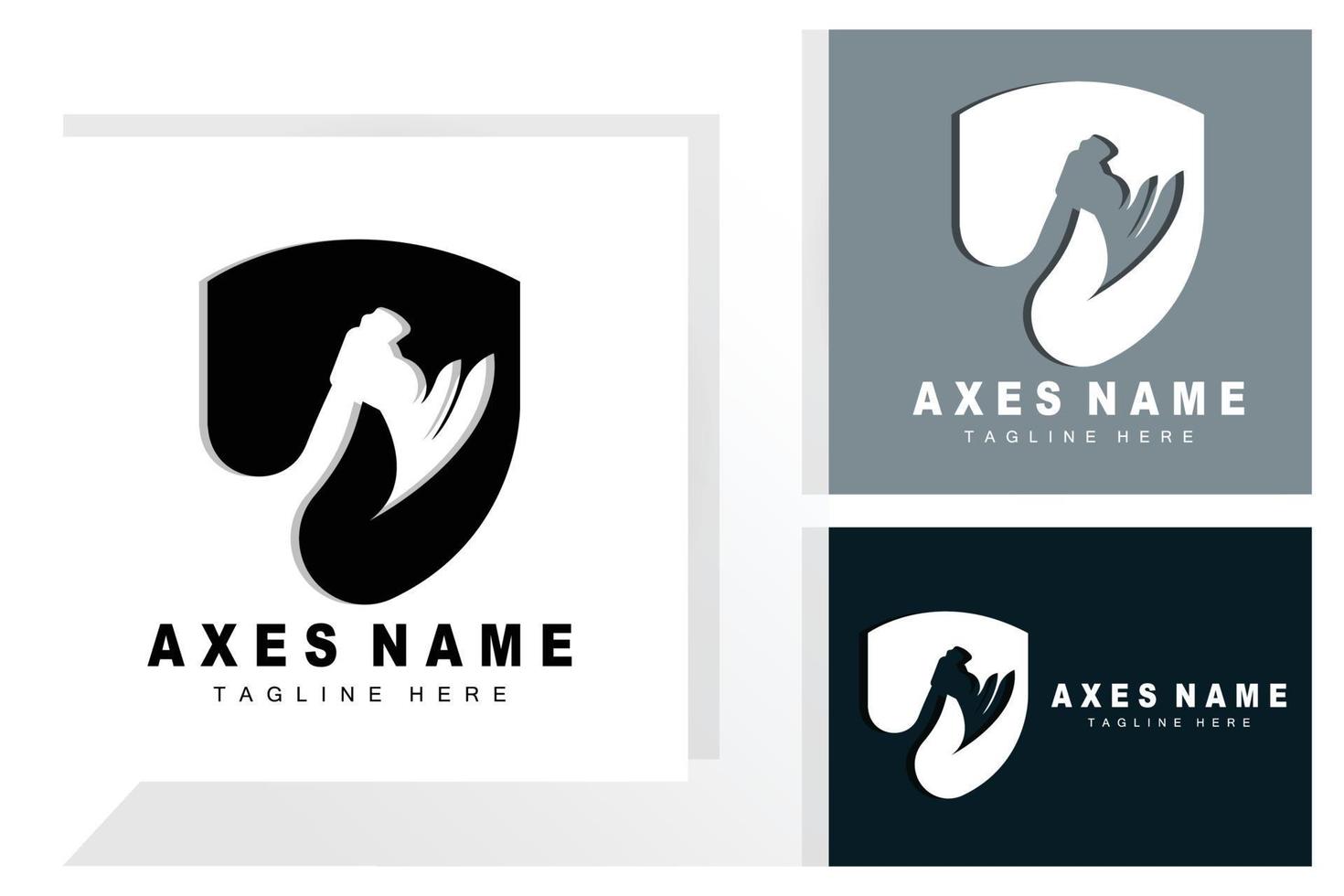 Ax Logo Design, War Tool Illustration and Woodcutter Vector