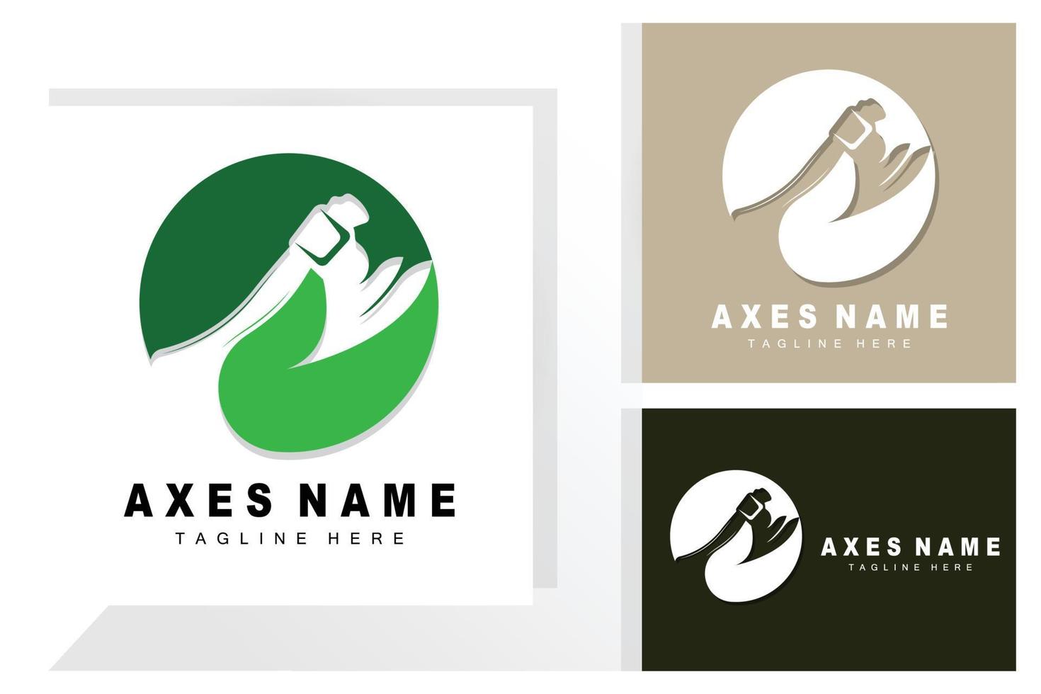 Ax Logo Design, War Tool Illustration and Woodcutter Vector