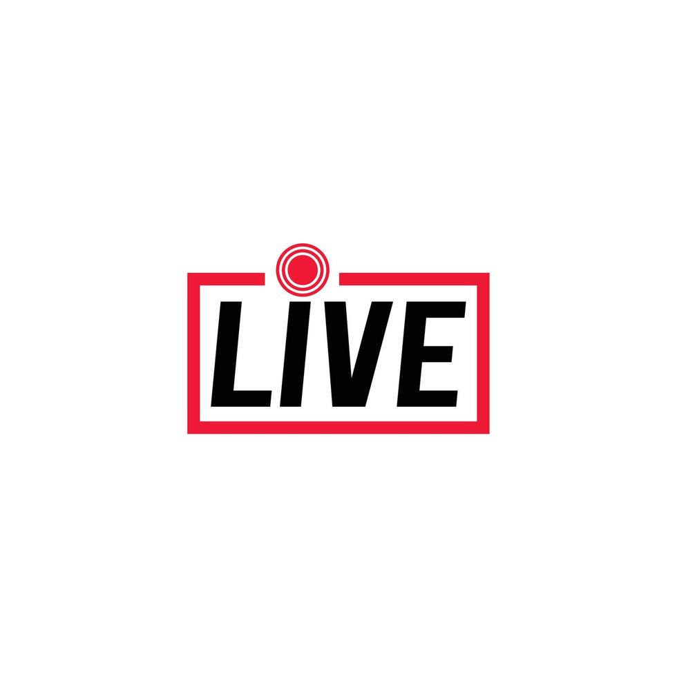 Live streaming broadcast logo icon design vector