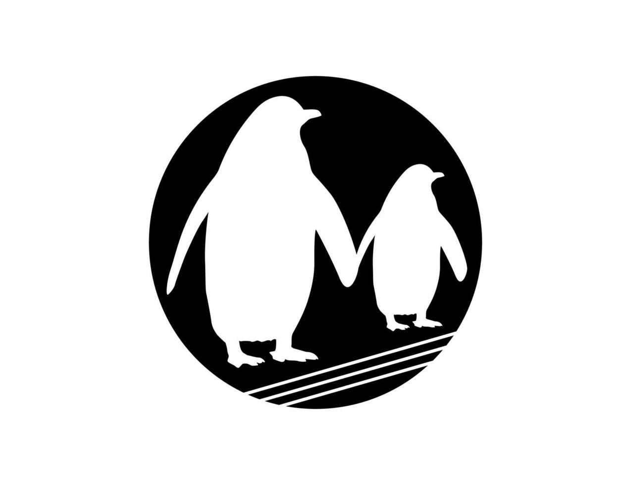 ilustración del logotipo de pingüino vector