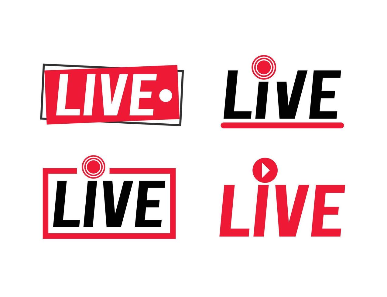 Live streaming broadcast logo icon design vector