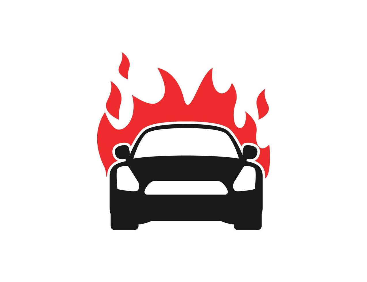 Fire car symbol illustration vector