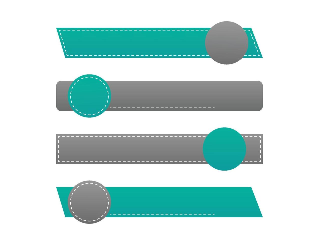 Lowet third banner design set vector