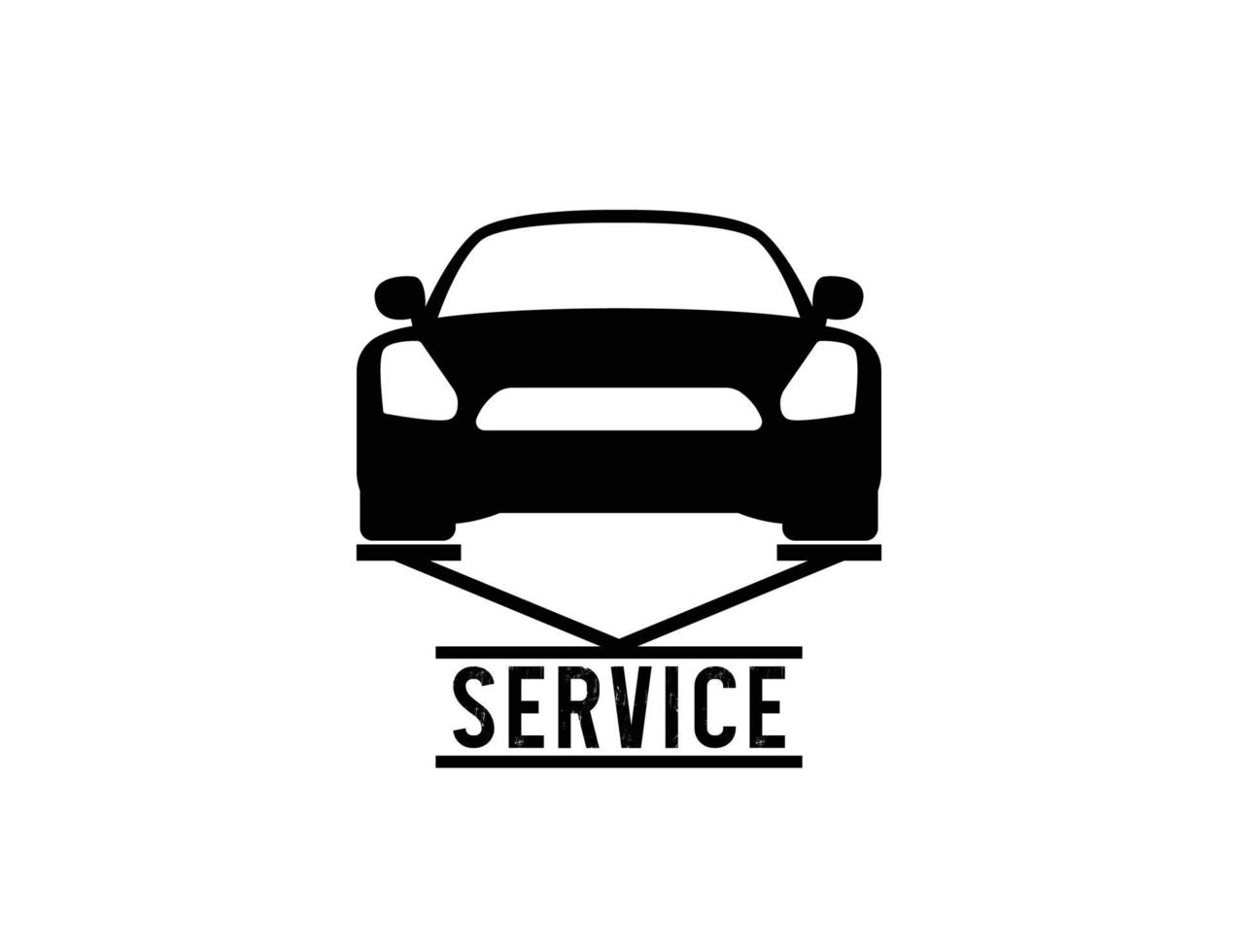 ilustración de diseño de logotipo de servicio de coche vector